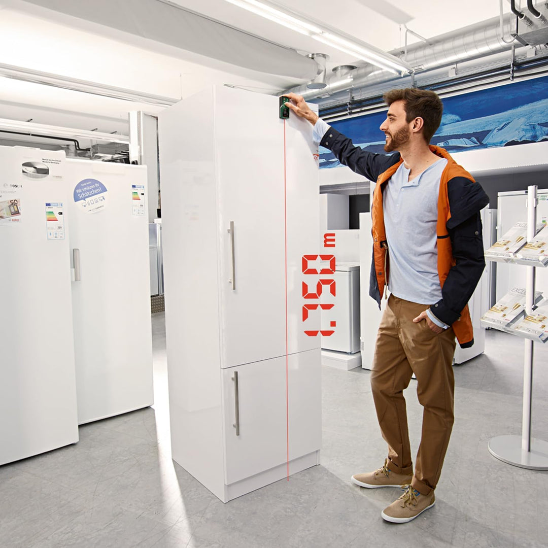 Bosch Laserentfernungsmesser UniversalDistance 30 (Distanz bis 30m präzise messen, Messfunktionen, S