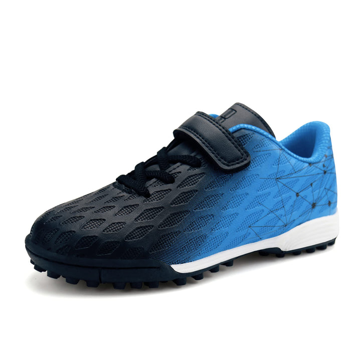 JABASIC Hallen Fussballschuhe Kinder Jungen Mädchen Fussballschuhe Kinder Kunstrasen 25 EU Schwarz B