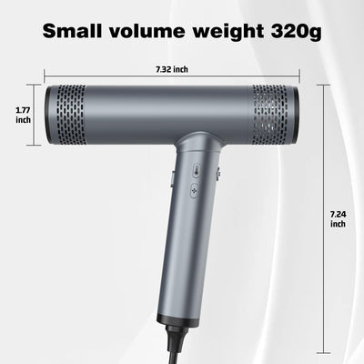 LESCOLTON Ionen Föhn, 110.000 U/min, Negativ-Ionen-Technologie, LED-Display, leistungsstark, Tempera