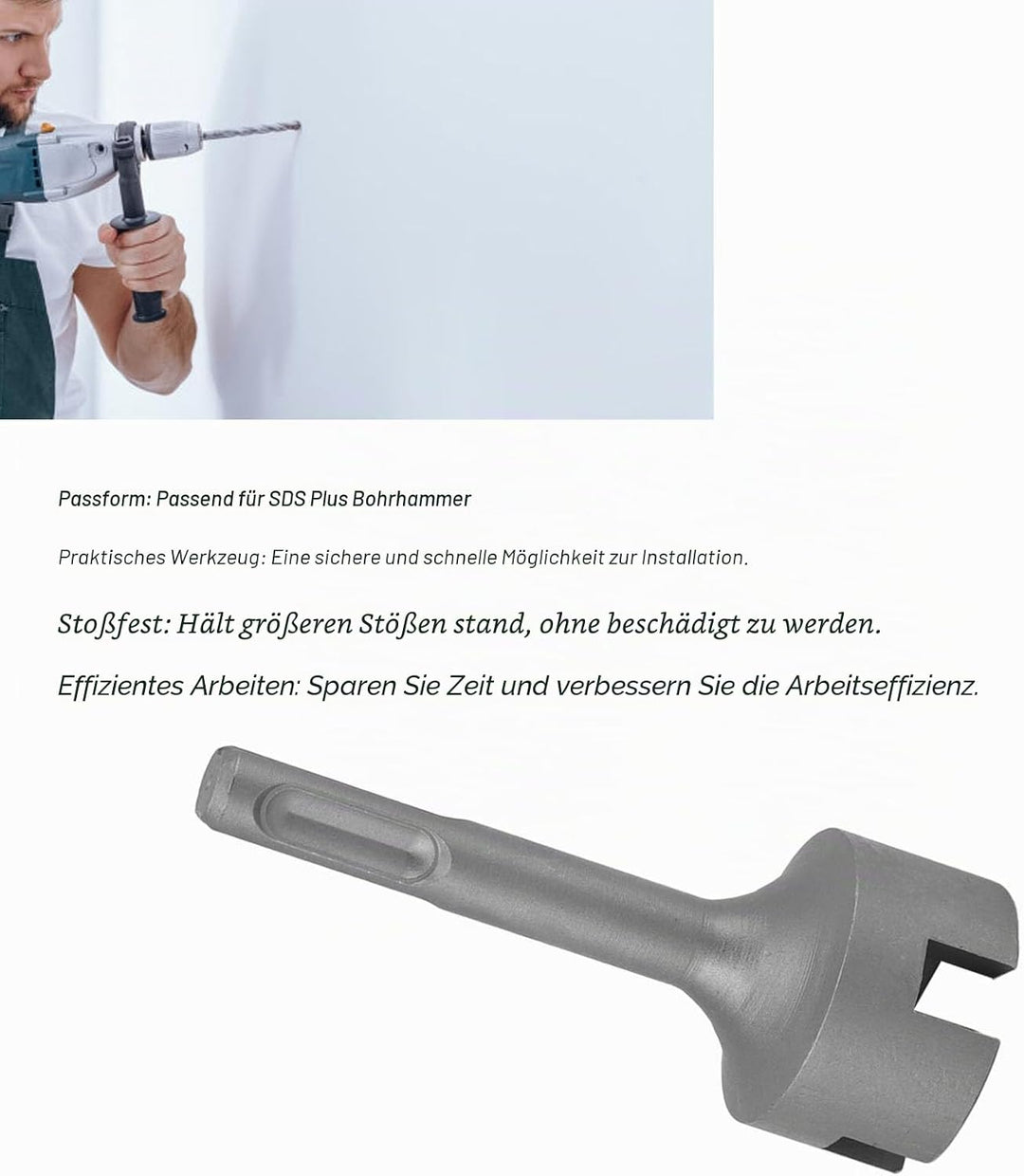 SDS Plus Erdungsstangentreiber, 85mm Metall Erdungsstangen Bits Steckschlüssel Bohrwerkzeuge für SDS