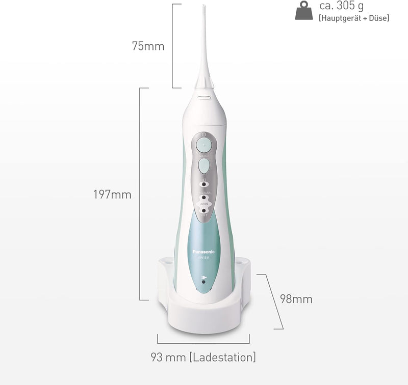 Panasonic Munddusche EW1311 mit Ladestation, 3-stufige Wasserstrahlintensität, abnehmbarer Wassertan