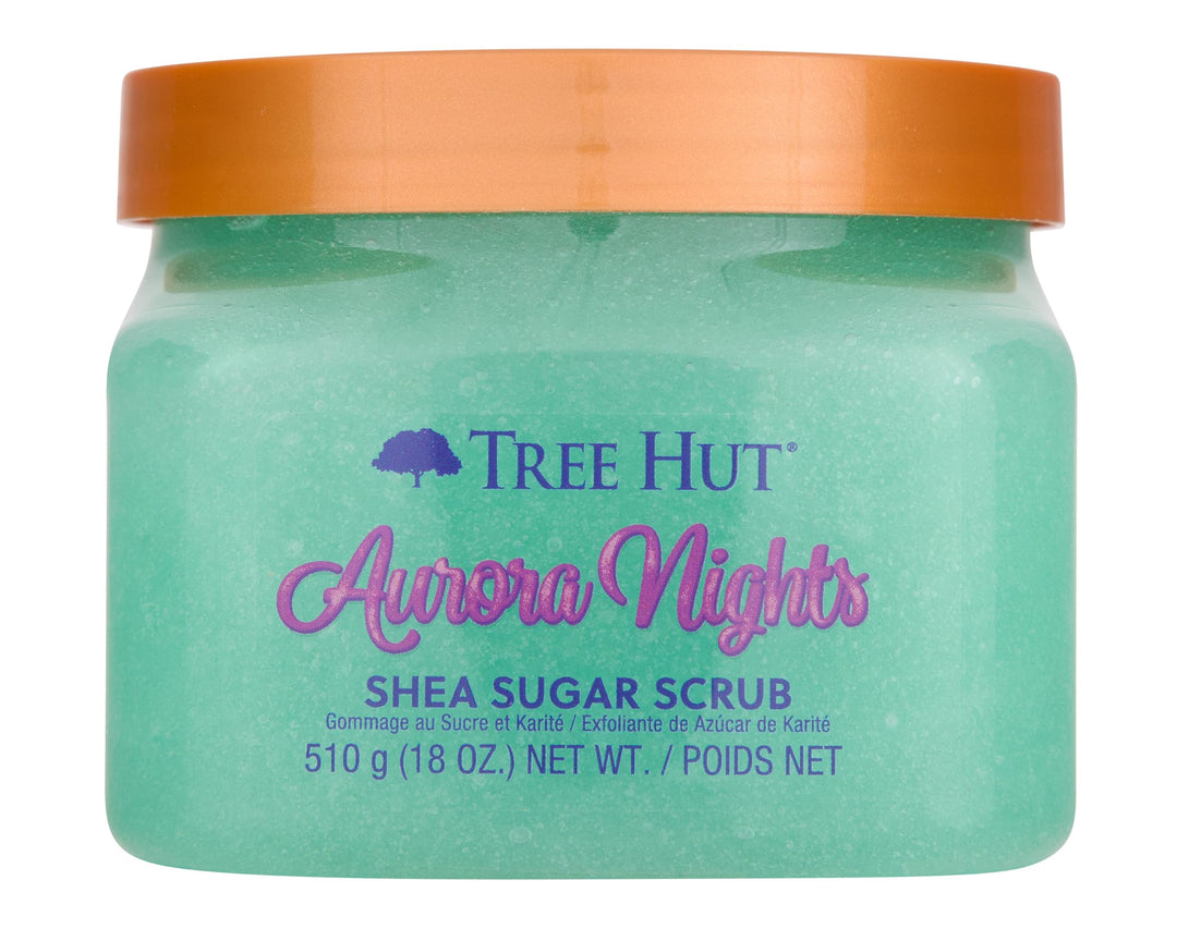 Tree Hut Aurora Nights Shea Sugar Scrub, Peeling Körperpflege, Körperpeeling, Zuckerpeeling, trocken