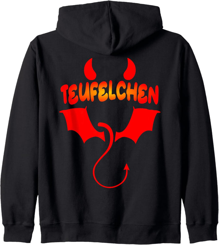 Engel Teufel Kostüm Teufelchen Partner Outfit Karneval Kapuzenjacke