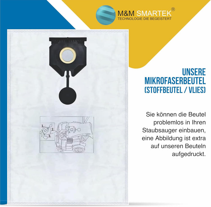 5 Staubsaugerbeutel geeignet für Kärcher 2.889-154.0 wie NT 30/1 30 L 30L NT 30/1 Ap Te L, NT 30/1 A