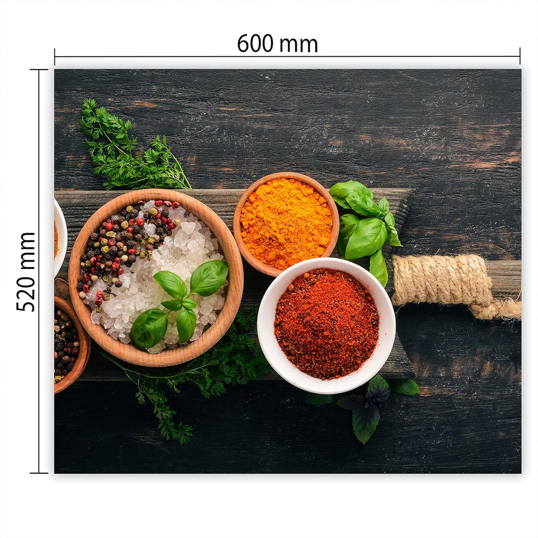 SmartDecoration Herdabdeckplatte Ceranfeldabdeckung aus Glas 60x52 cm Einteilig Motiv "Vorstand" Sch