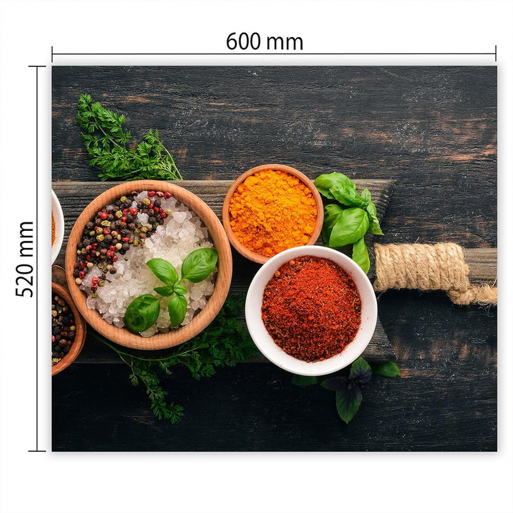 SmartDecoration Herdabdeckplatte Ceranfeldabdeckung aus Glas 60x52 cm Einteilig Motiv "Vorstand" Sch