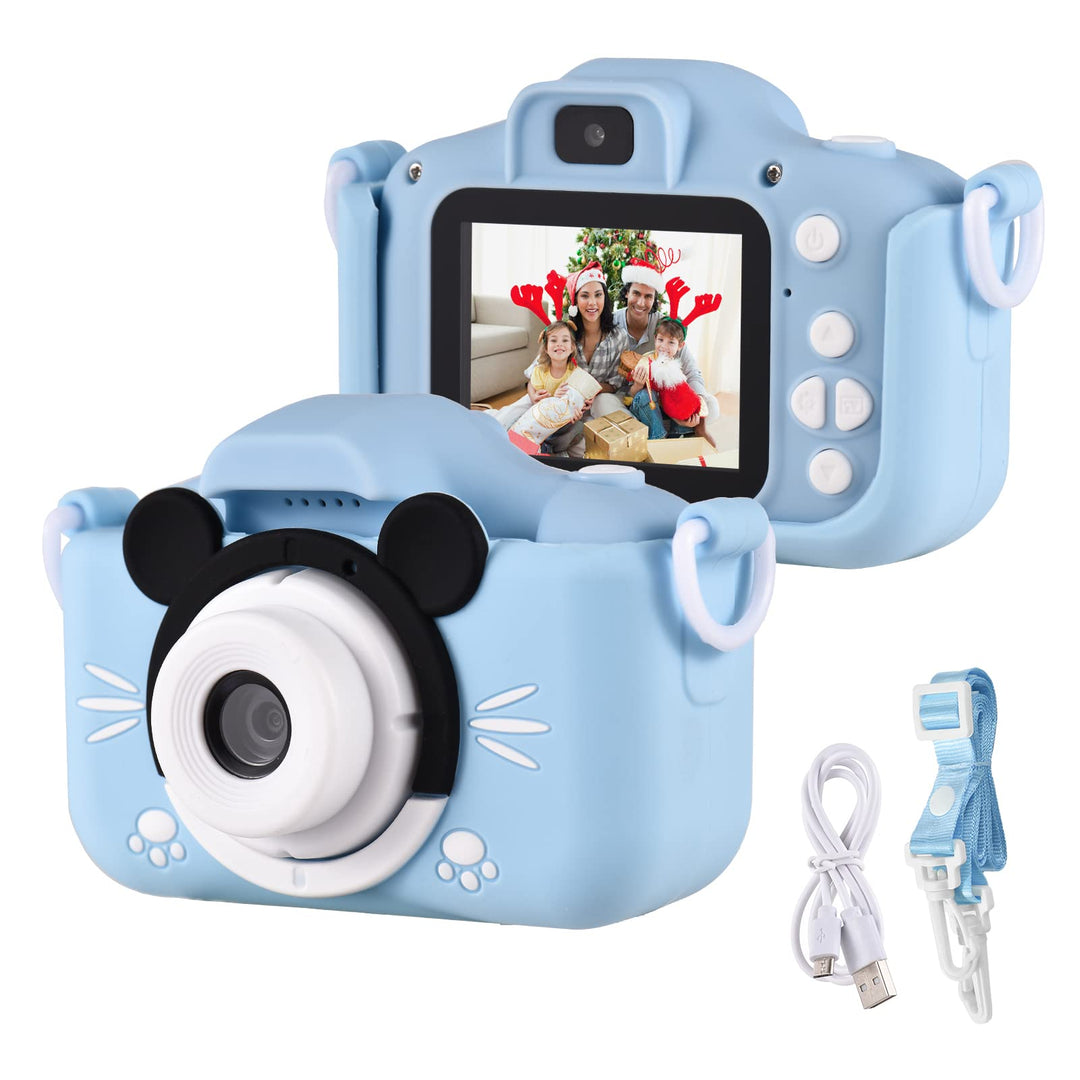 Andoer KinderKamera, Digitalkamera Kinder 1080P, 2,0" Kamera Kinder Fotoapparat mit Umhängeband, Ges