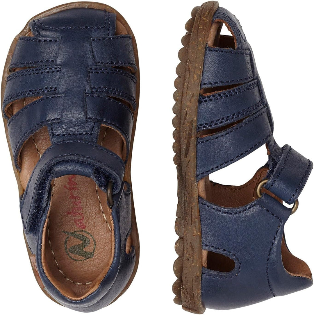 Naturino SEE-Halboffener Lederschuh-Taupe 22 EU Blau, 22 EU Blau