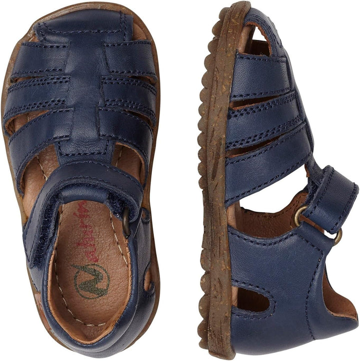 Naturino SEE-Halboffener Lederschuh-Taupe 22 EU Blau, 22 EU Blau