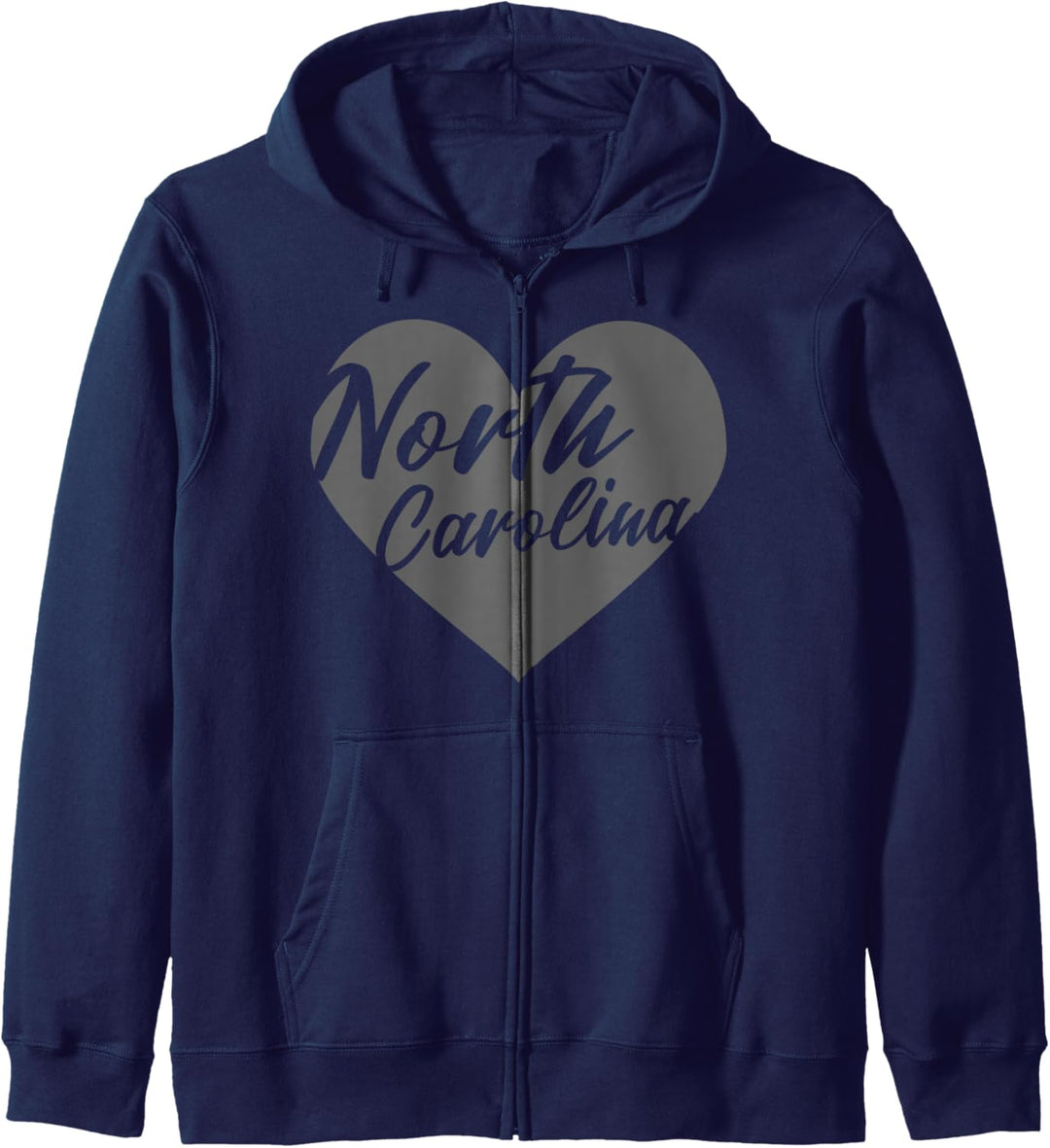North Carolina Gray Heart Cutout Kapuzenjacke