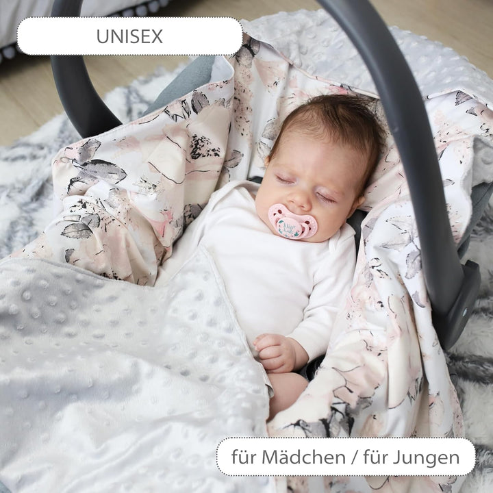 Einschlagdecke Babyschale Decke Kinderwagen 90x90cm - universal Baby Babydecke für Buggy Autositz Ga