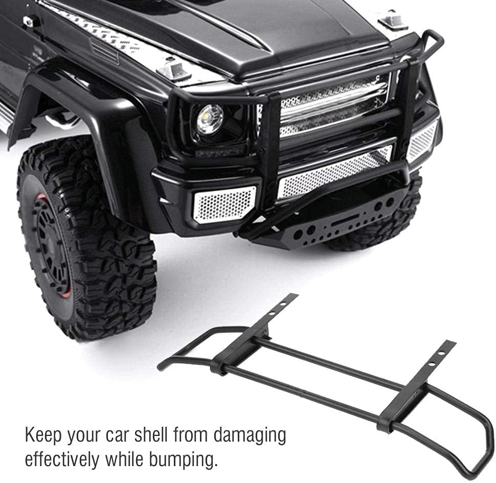 Tbest RC Auto Frontstossstange, Zubehör Upgrade obere Frontstossstange aus Metall, kompatibel mit RC