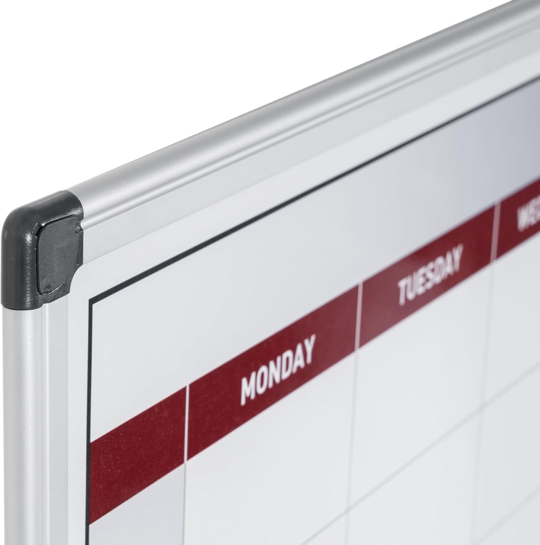 Bi-Office Wochenplaner, Magnetisch, Aluminium Rahmen, 90x60cm, weiss