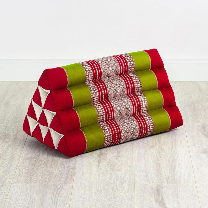 livasia Rückenstützkissen mit Muster, Dreieckskissen für den Garten, Keilkissen mit Kapok, vegan und