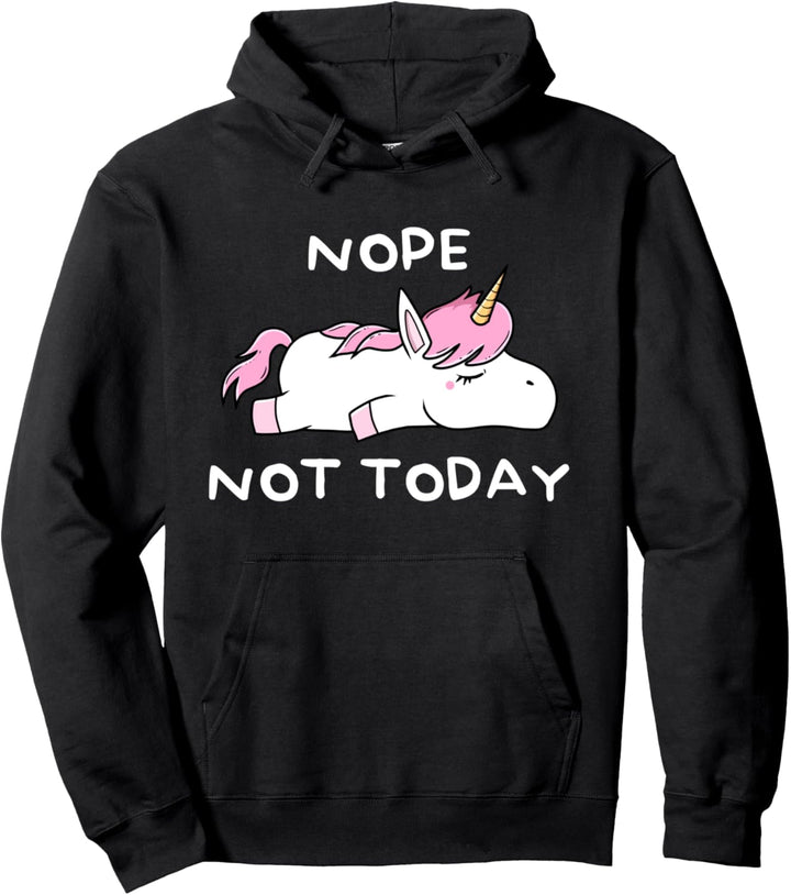 Nope Not Today, Nein Heute Nicht Regenbogen Einhorn LGBT Pullover Hoodie