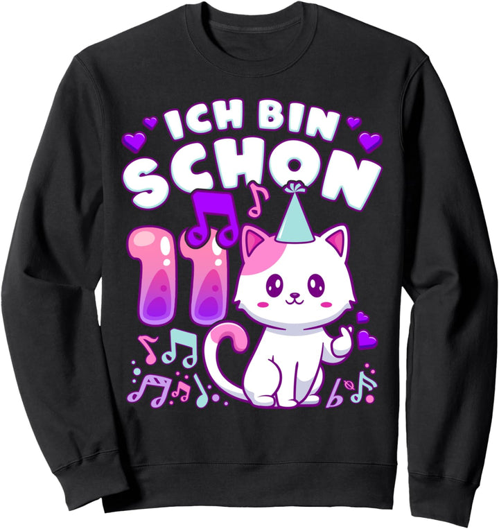 Geburtstag Mädchen 11 Jahre alt, K-Pop, Kätzchen Sweatshirt