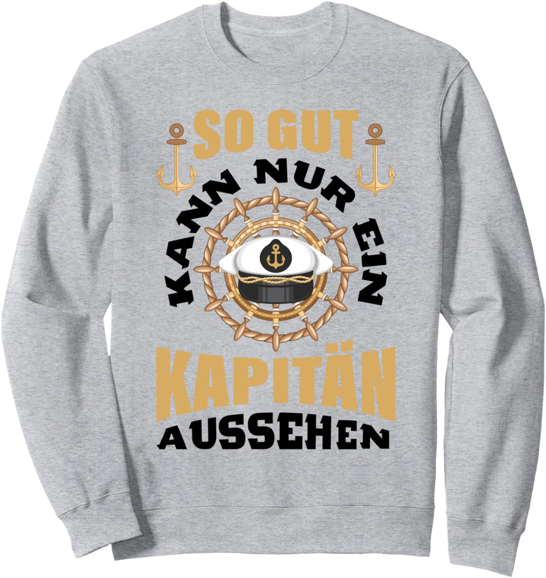 Segeln Geschenk Grafik Segler Geschenkidee Segelboot Kapitän Sweatshirt