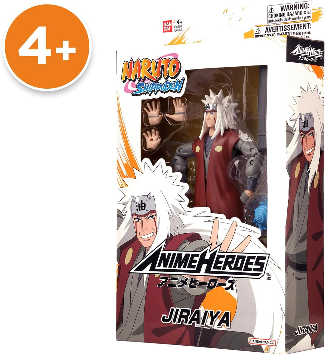 BANDAI – Anime Heroes – Naruto Shippuden – Anime Heroes Figur 17 cm – Jiraiya – 36965, Jiraiya