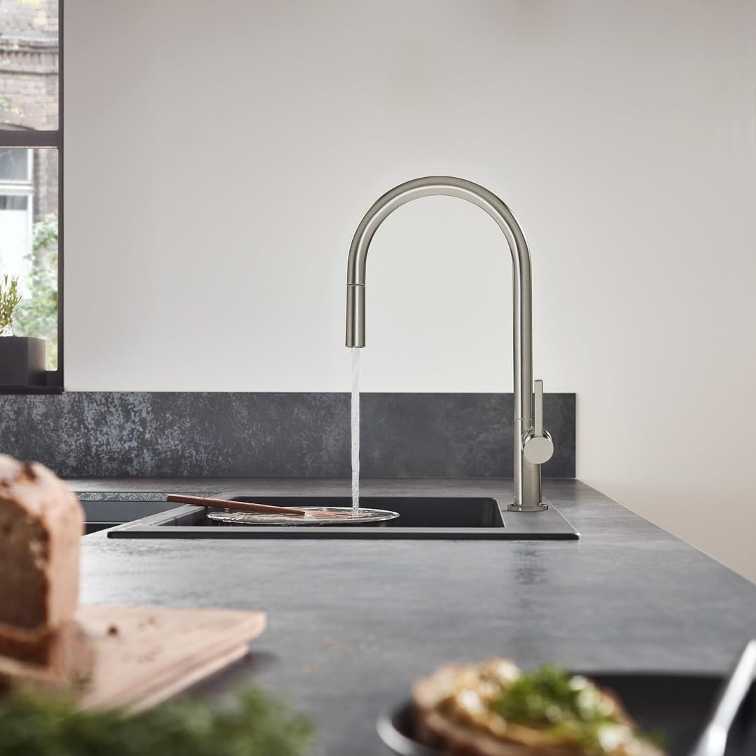 hansgrohe Küchenarmatur Talis M54 (Wasserhahn Küche, 360° schwenkbar, ausziehbarer Auslauf, hoher Ko