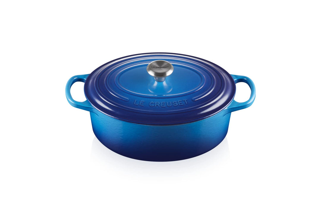 Le Creuset Signature Gusseisen-Bräter mit Deckel, Ø 27 cm, Oval, Für alle Herdarten und Induktion ge