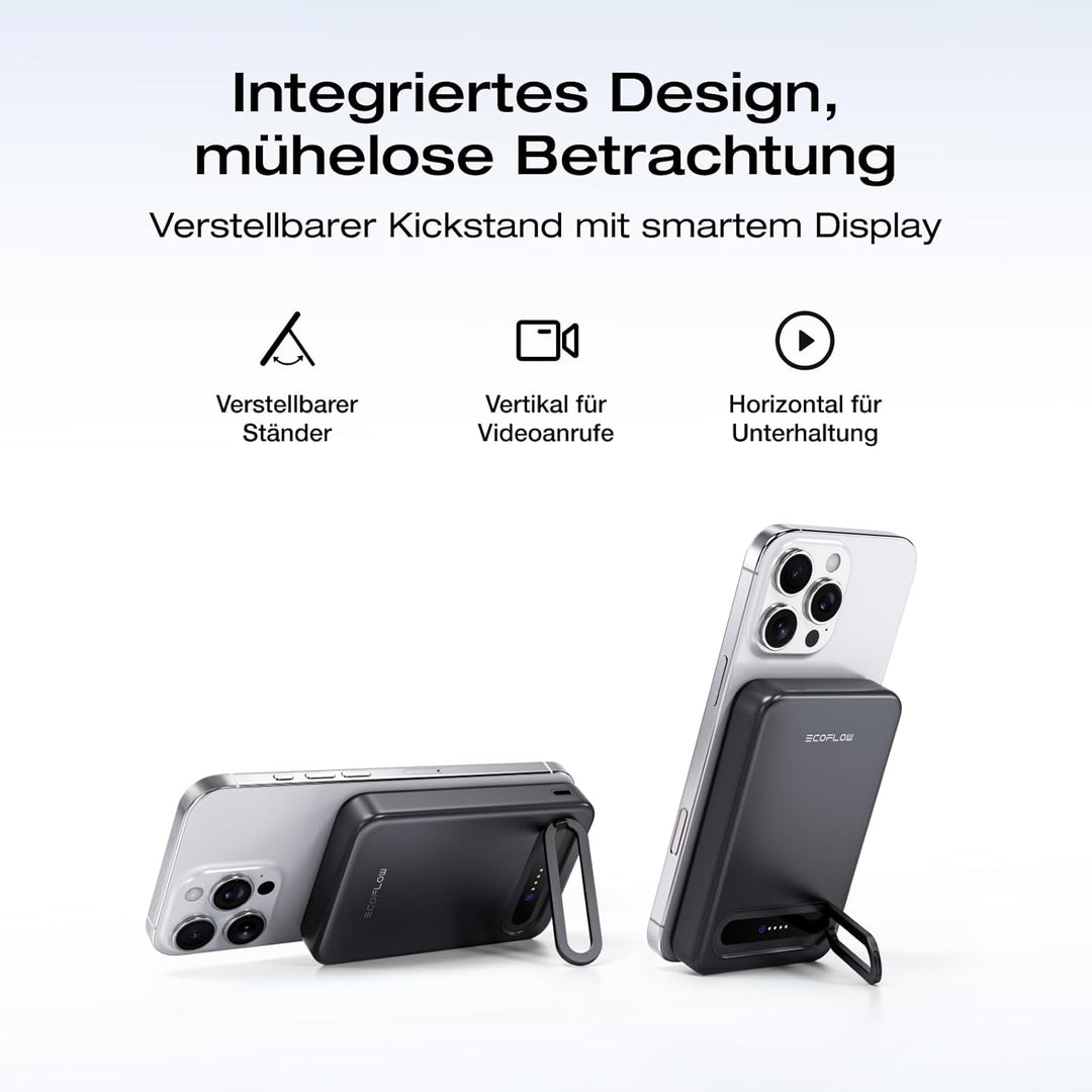 EcoFlow Qi2 Magnetic Powerbank 10000mAh 15W, Qi2-zertifiziert Wireless Power Bank 36W Kabelloses Mag
