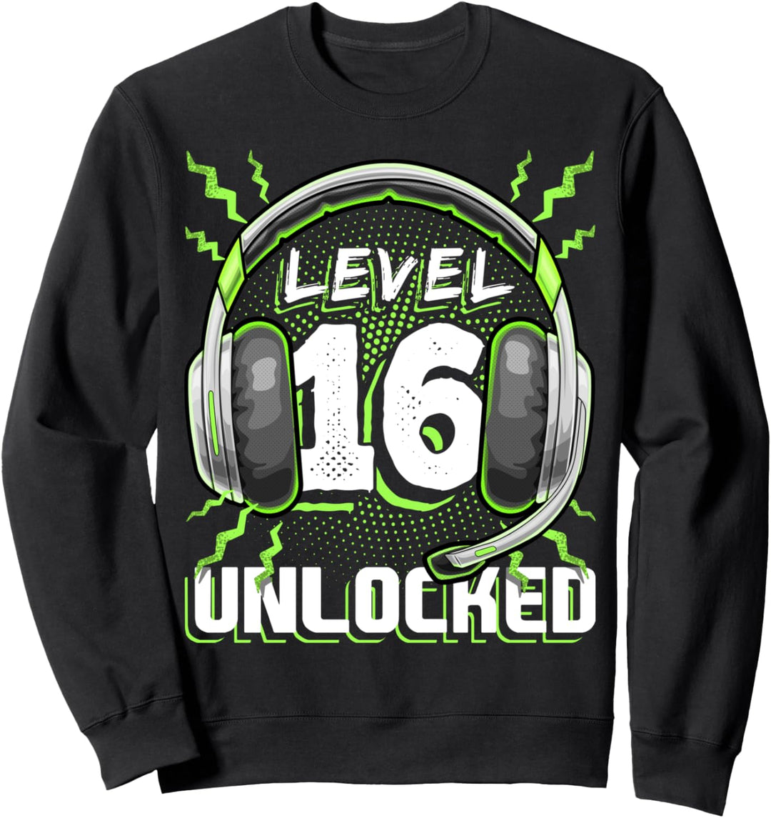Videospiel Level 16, freigeschaltet, 16. Geburtstag, PC-Gaming-Geschenk Sweatshirt