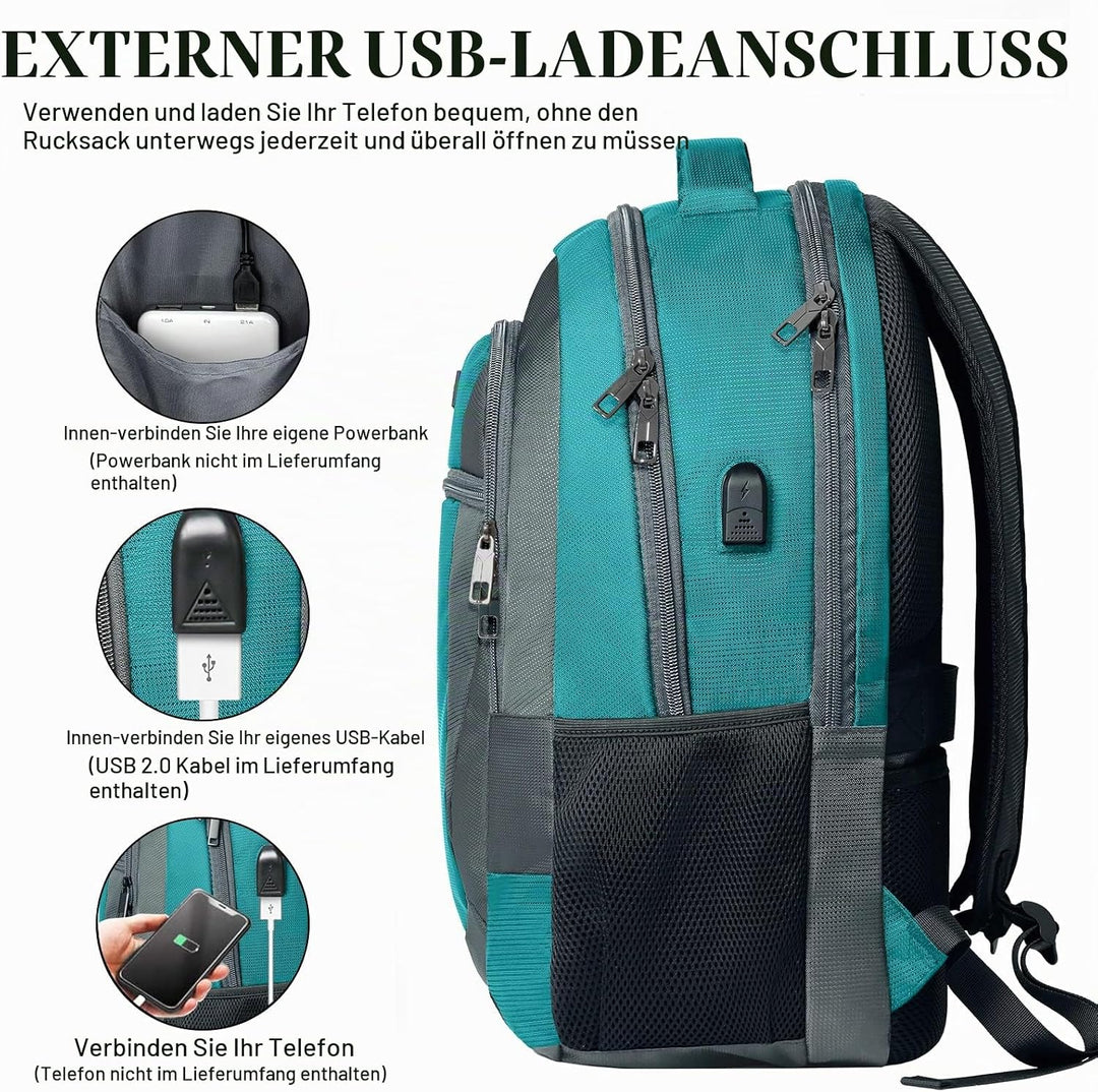 BIKROD Rucksack Herren und Damen, Schulrucksack Jungen Mädchen Teenager, Wasserdicht Rucksack | 17.3