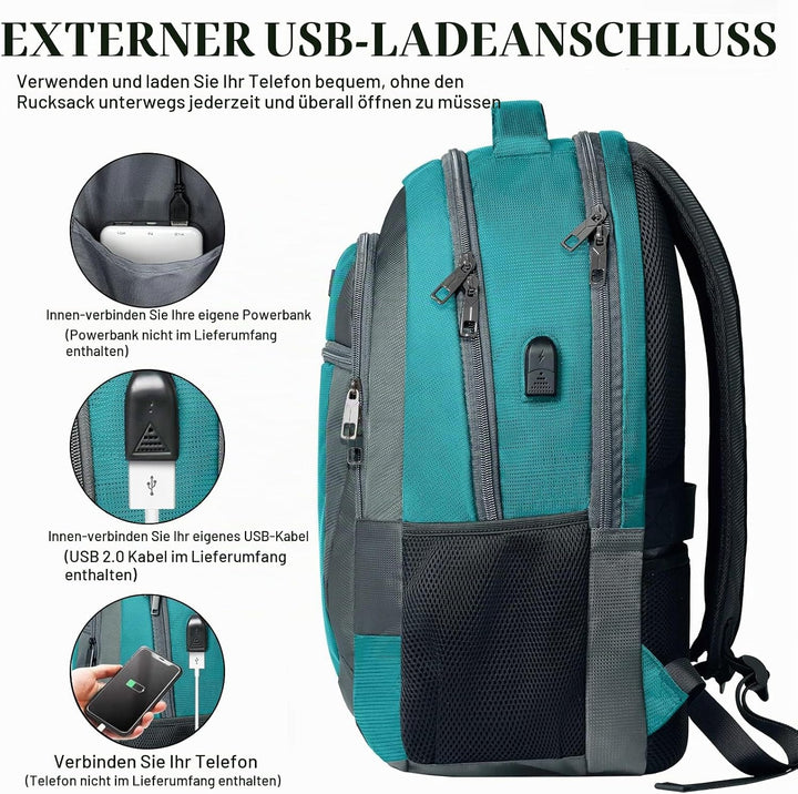 BIKROD Rucksack Herren und Damen, Schulrucksack Jungen Mädchen Teenager, Wasserdicht Rucksack | 17.3