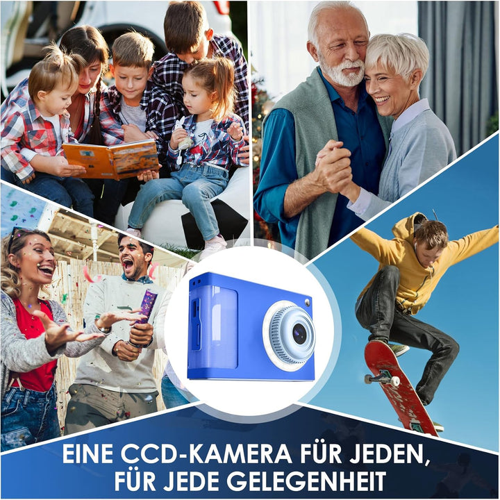 Digitalkamera, ARNSSIEN 1080P Vintage Digitalkamera für Kinder, 2,4" Bildschirm mit 16 LED-Fülllicht