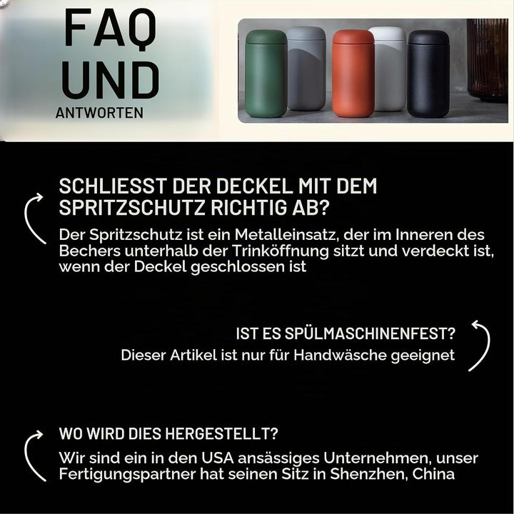 Fellow Carter Move Reisebecher – vakuumisolierter Edelstahl-Kaffee- und Teebecher mit Keramik-Innens