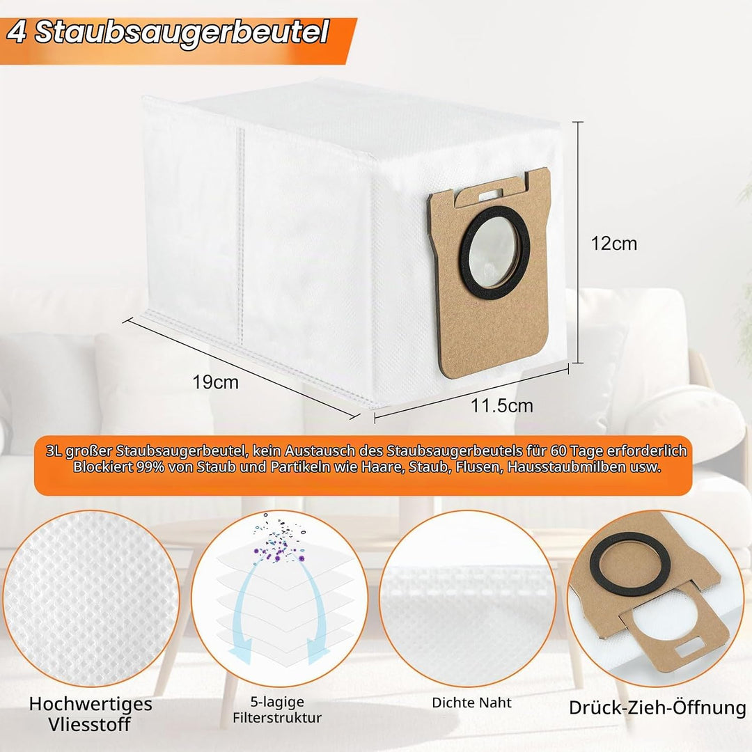 Spofan Zubehör Ersatz für Xiaomi X20+/X10+ Plus, für Dreame L10s Ultra/L10 Ultra/L10 Prime Saugrobot