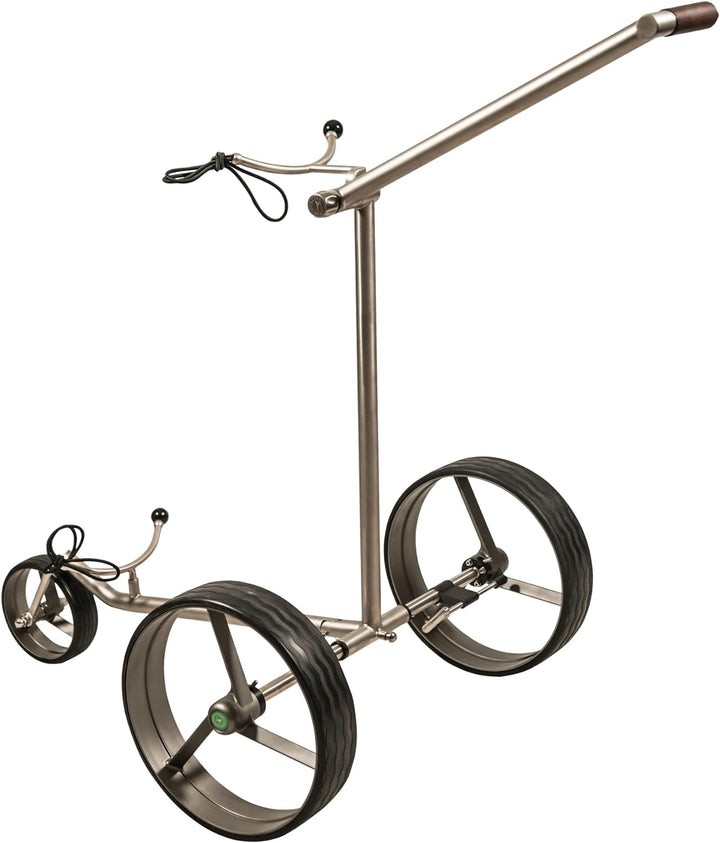 Edelstahl 3 Rad Golftrolley klappbar Fasan matt