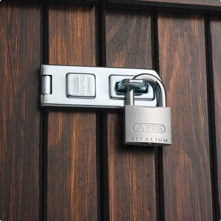 ABUS Vorhängeschloss Titalium 64TI/40 + HB63 - 3er Set, gleichschliessend - Kellerschloss mit Schlos
