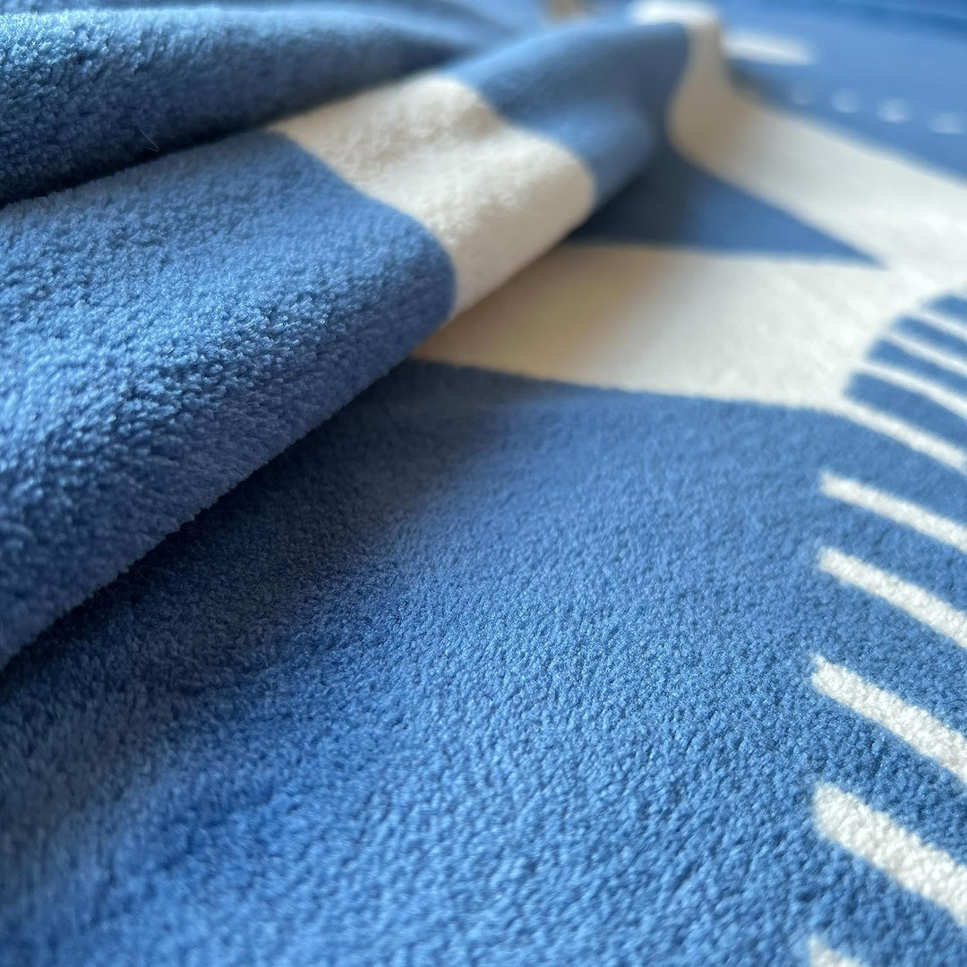 MTOnlinehandel Kuscheldecke flauschig 150x200 cm, Maritime Wohndecke Anker Küstenkind, Sofadecke, Ta