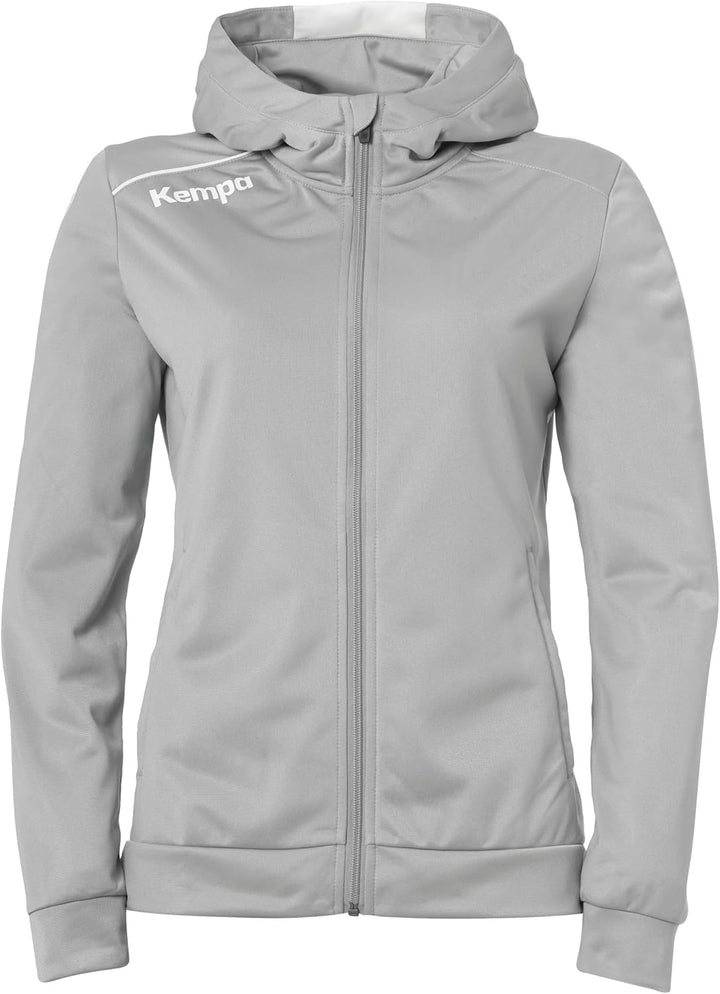 Kempa Damen Player Hood Jacket Women Jacke, Dunkelgrau Mischung/Weiss, S