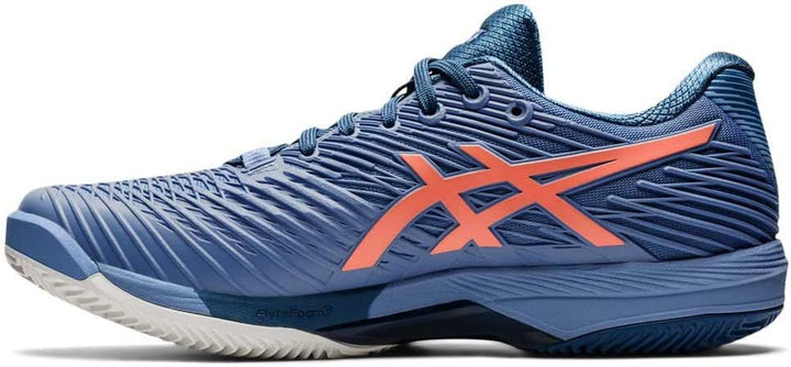 ASICS Solution Speed FF 2 Clay Tennisschuh für Schnelle Plätze für Männer Schwarz Hellblau 40.5 EU B