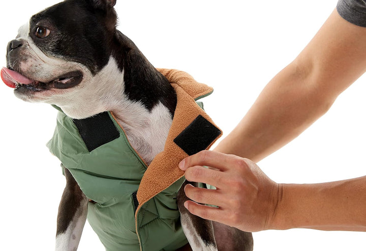 Gooby - Sportweste, Fleece gefütterte kleine Hunde Kaltwetterjacke Mantel Pullover mit reflektierend