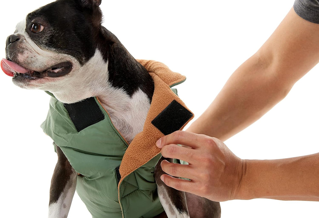 Gooby - Sportweste, Fleece gefütterte kleine Hunde Kaltwetterjacke Mantel Pullover mit reflektierend