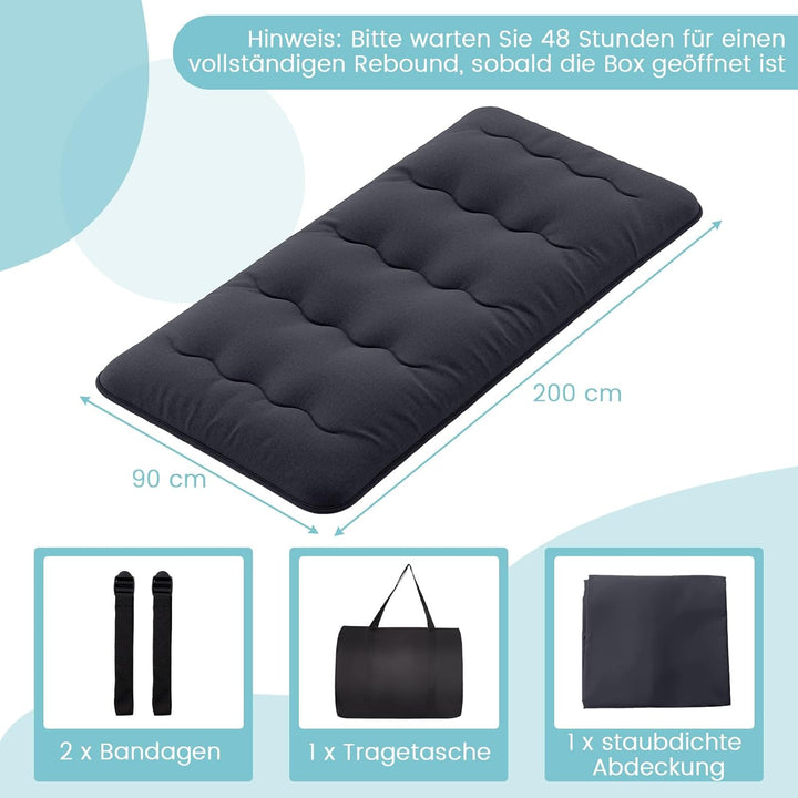 COSTWAY Japanische Futon Matratze, Tatami-Matte, Bodenmatratze, Klappmatratze mit waschbarem Bezug,
