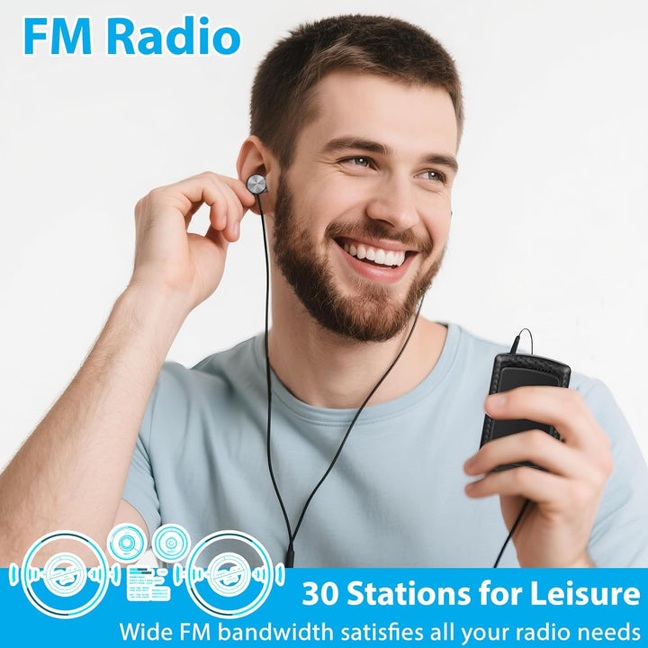 MP3 Player Bluetooth 5.2 - Sport 32GB Musik Player 1,8 Zoll TFT Farbbildschirm mit Clip FM Radio Ein