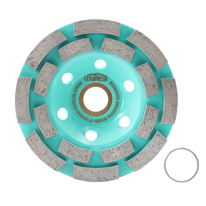 Diamant Schleifscheibe 100mm - Doppelreihe Diamant Schleiftopf für Beton, Granit, Marmor, Mauerwerk,