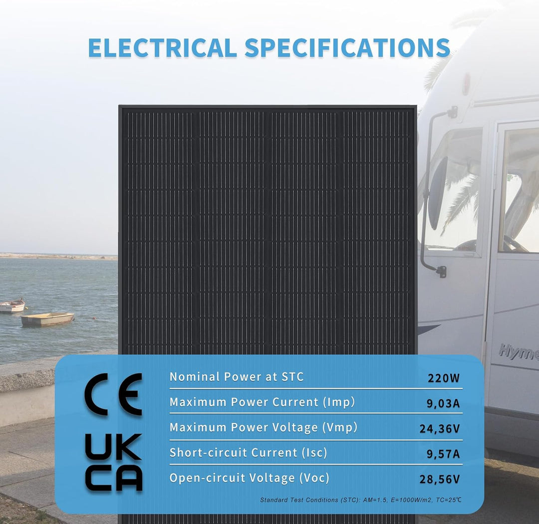 200w Solarpanel Modulo Solare Monocristallino da 200 watt, Komplett Schwarz Monokristallin Photovolt