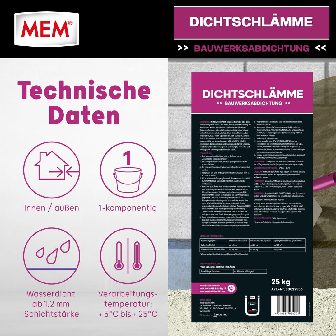 MEM Dicht-Schlämme 25 kg