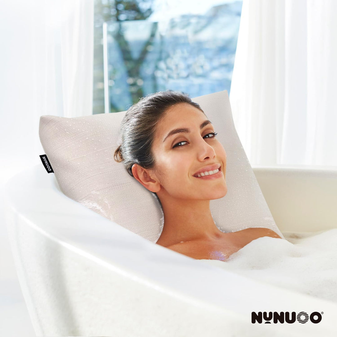 Ergonomisches Badewannenkissen | Premium Wellness Badekissen 3D-Mesh | Schnelltrocknendes Badewannen