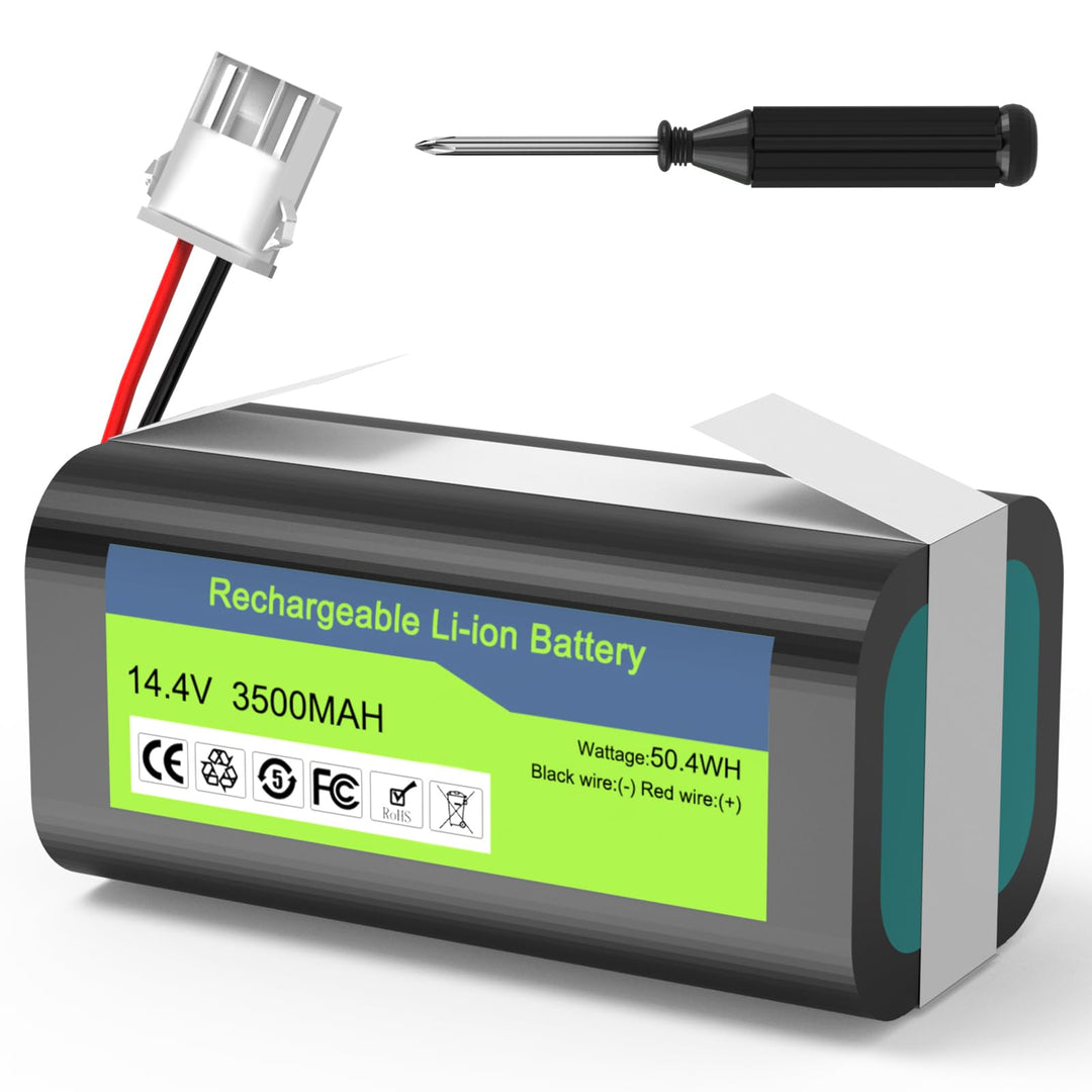 Tesvor X500 Akku, Aufgerüsteter 14.4V 3500mAh Super hohe Kapazität Li-Ion Akku für Eufy RoboVac Tesv