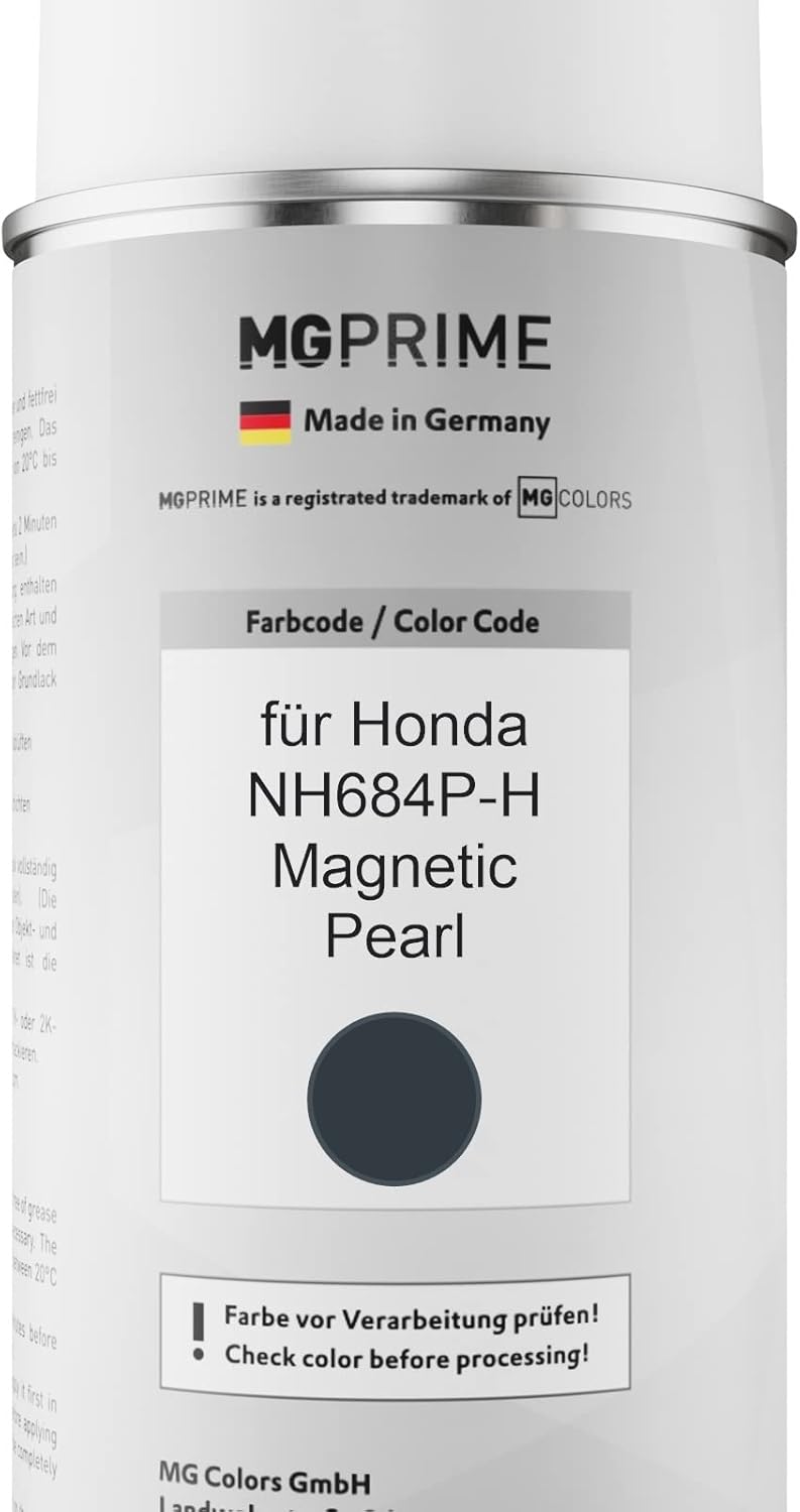 MG PRIME Autolack 2K Spraydosen Set für Honda NH684P-H Magnetic Pearl Basislack 2 Komponenten Klarla