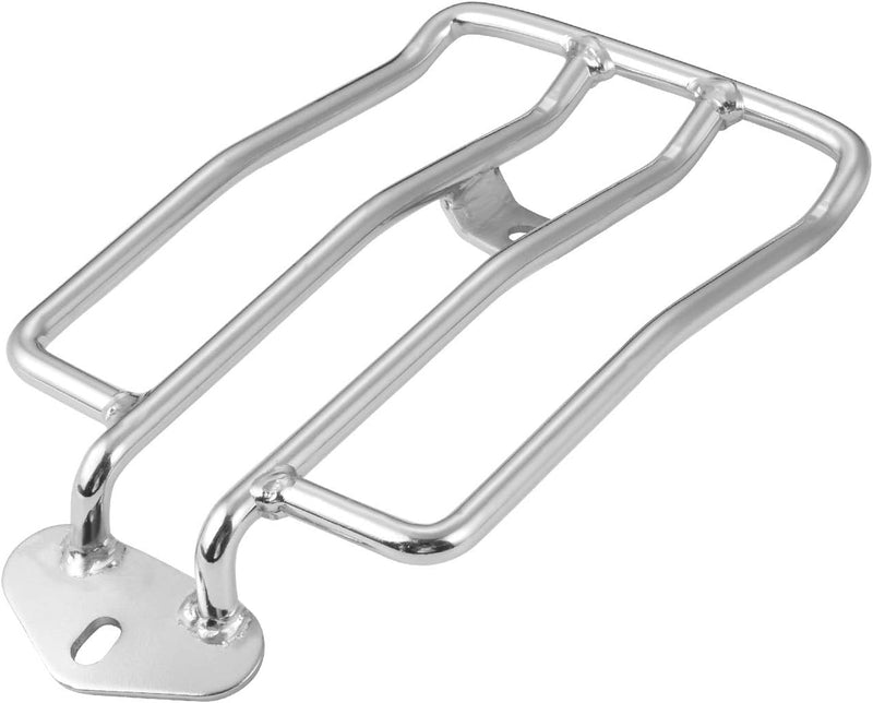 KATUR Motorrad Gepäckträger Unterstützung Regal Passt Hinten Solo Sitz 280mm (11 ") Silber Für Harle