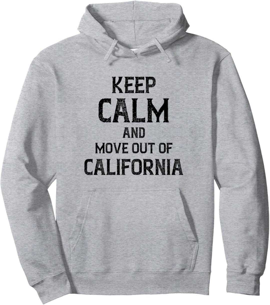Anti Socialist Libertarian - Move Out Of California Pullover Hoodie