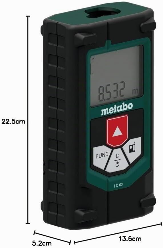 Metabo Laser-Distanzmessgerät LD 60 (606163000) Karton, Laserklasse: 2 , Wellenlänge: 635 nm, Lichtl
