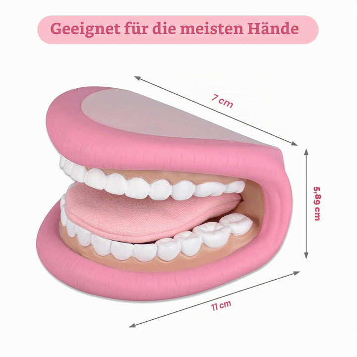 Ultrassist Mund Handpuppe mit Zunge für Kinder, Mundpuppe für Sprachtherapie, inklusive Zahnbürste